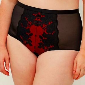 Torrid Boudoir Lattice Back High Waist Cheeky Panty Size 0